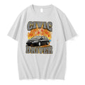 Original Civic Driver Civic On Fire Black Car Illustration Tee Tshirts Jpg