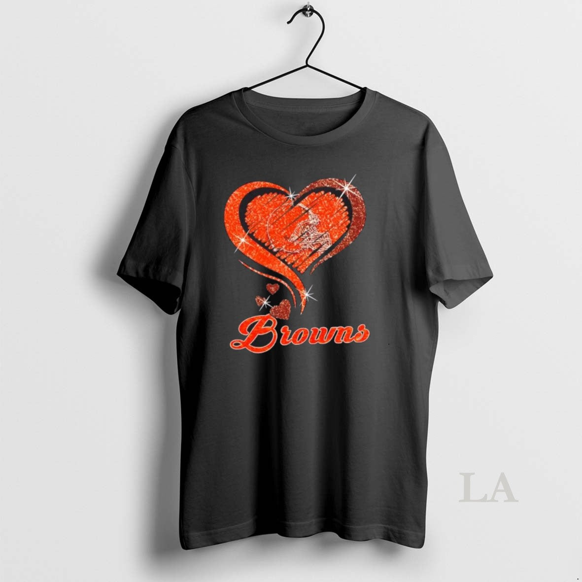 Original Cleveland Browns Football In Glitter Heart Fans T-Shirts, Hoodie, Sweatshirt | AU01DripNestTees.com
