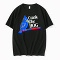 Original Crank The Hog Bird With Baseball Bat Black Tshirts Jpg