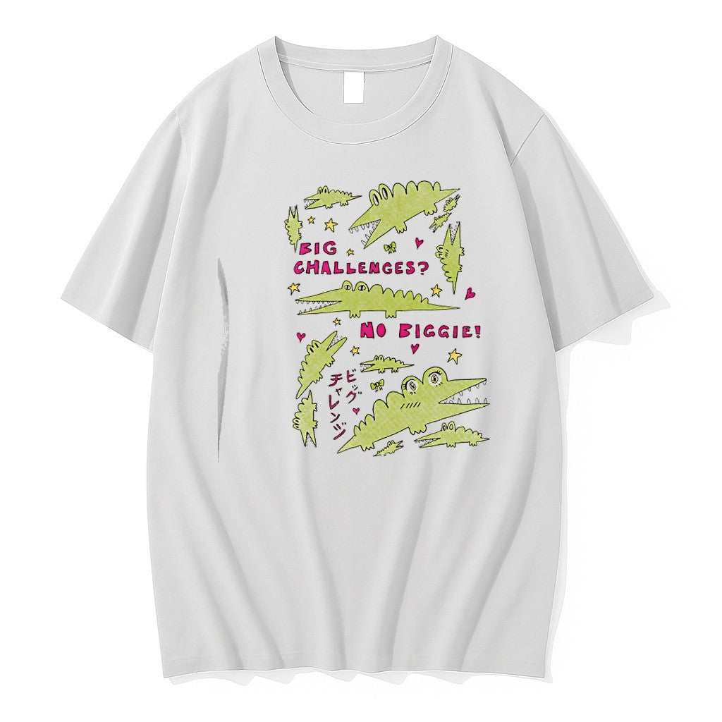 Original Crocodile Big Challenges No Biggie Tshirts Jpg