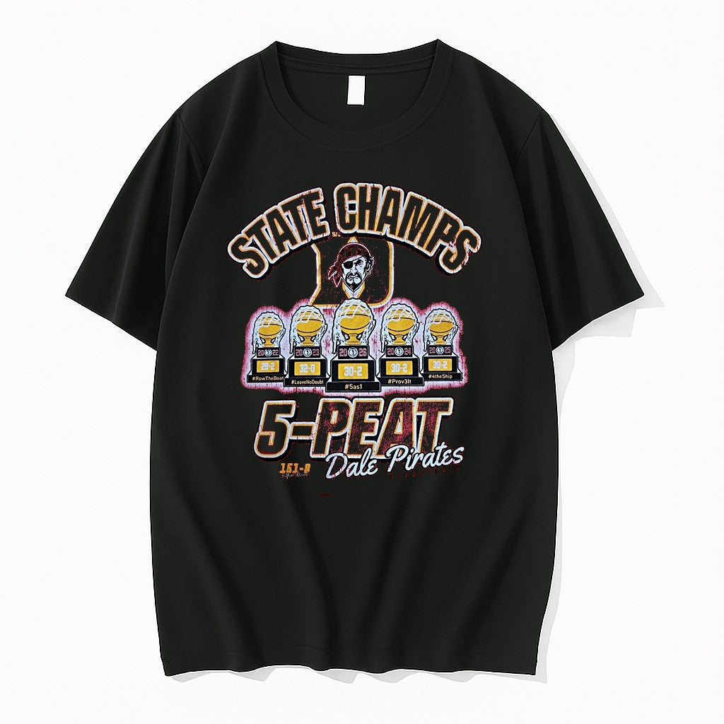 Original Dale Pirates Basketball 5 Peat State Champs Pirate Mascot Championship 1 Tshirts