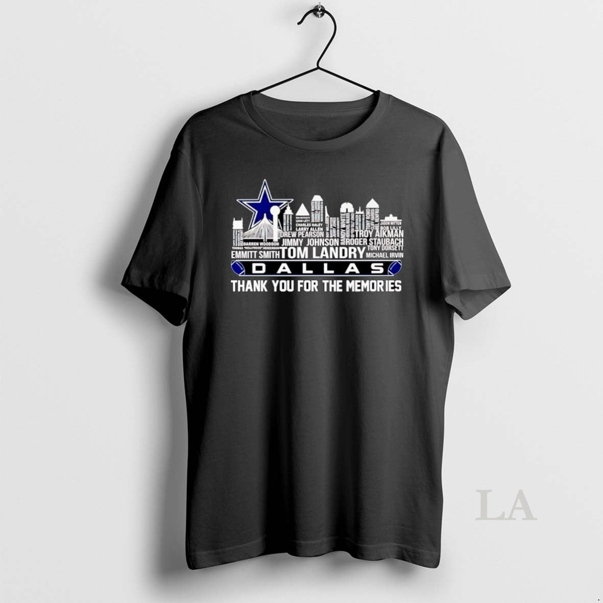 Original Dallas Cowboys Players Names Skyline City Thank You For The Memories T-Shirts, Hoodie, Sweatshirt