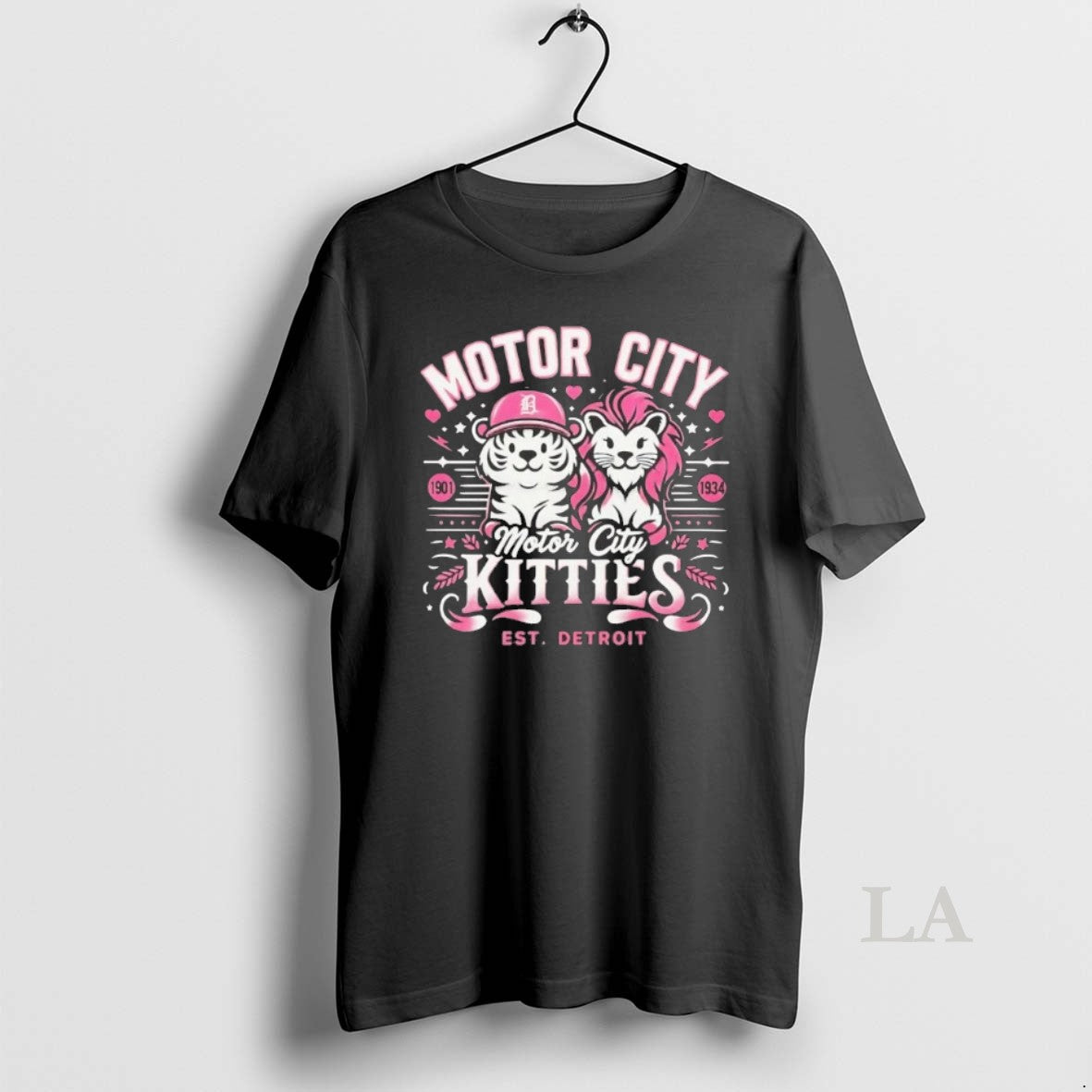 Original Detroit Lions And Tigers Motor City Kitties Est Detroit T-Shirts, Hoodie, Sweatshirt | AU01DripNestTees.com