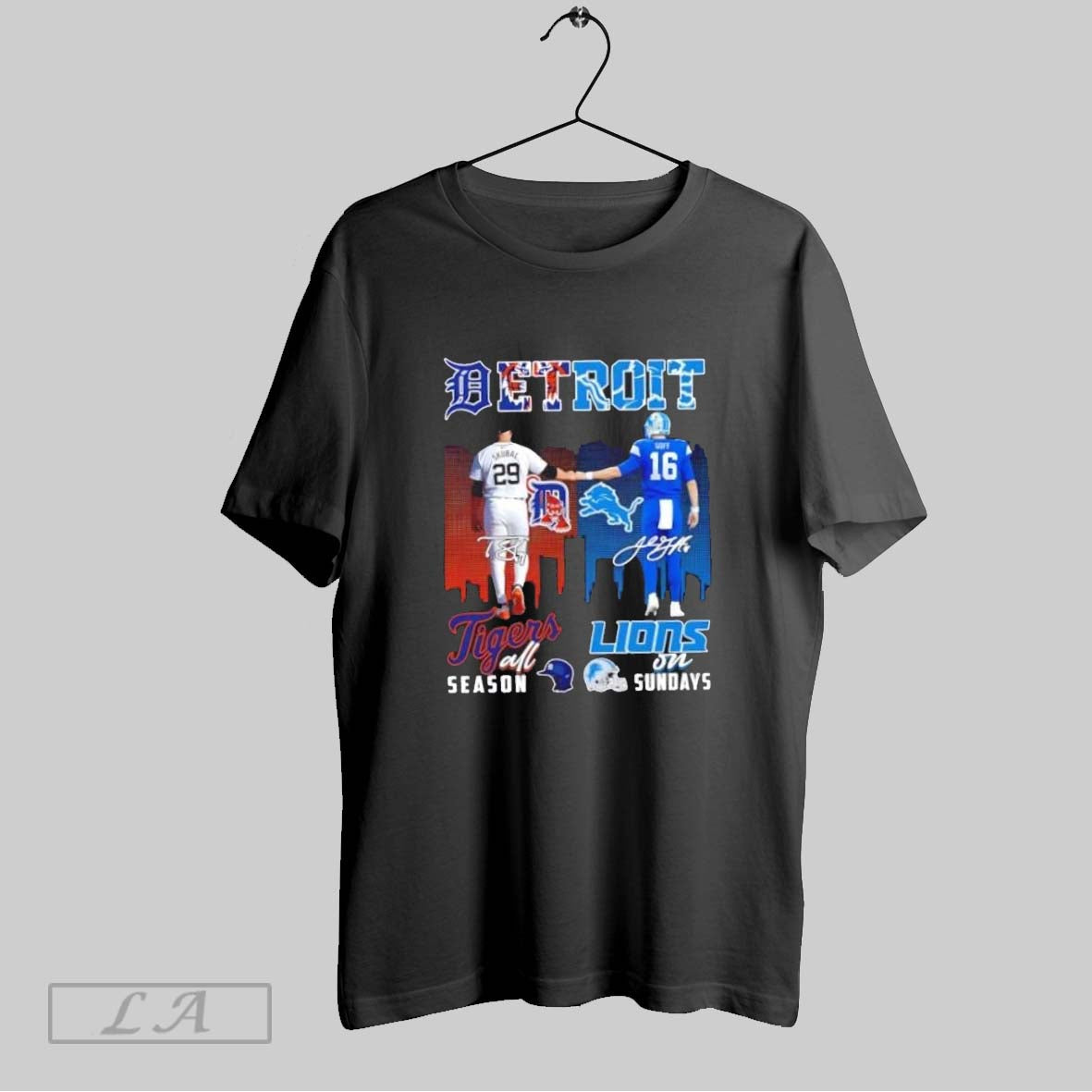 Original Detroit Sports Skubal Tigers All Season X Goff Lions On Sundays Skyline