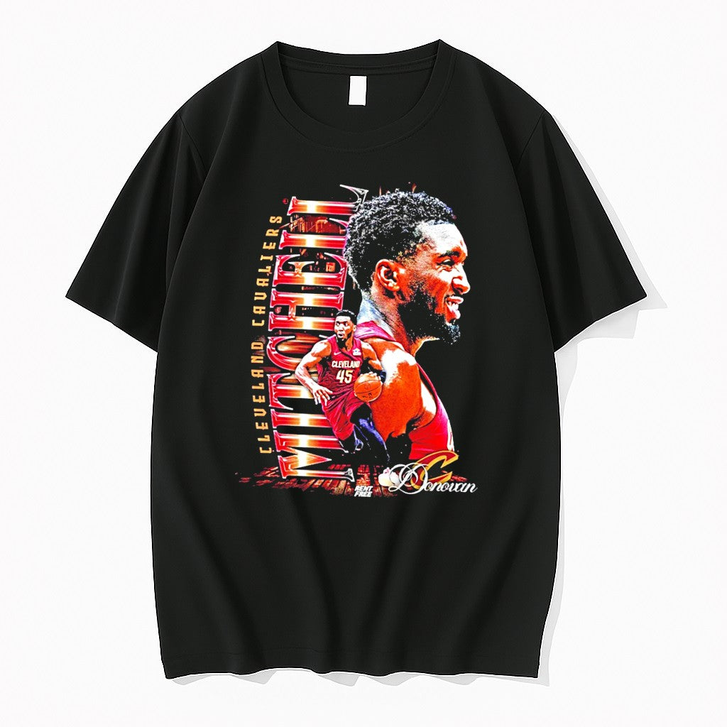 Original Donovan Mitchell Cleveland Cavaliers Signature Player Collage Tee Tshirts