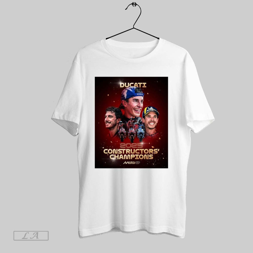Original Ducati 2025 Constructors Champions Marc Marquez Alex Marquez Alenta Motogp T Shirt