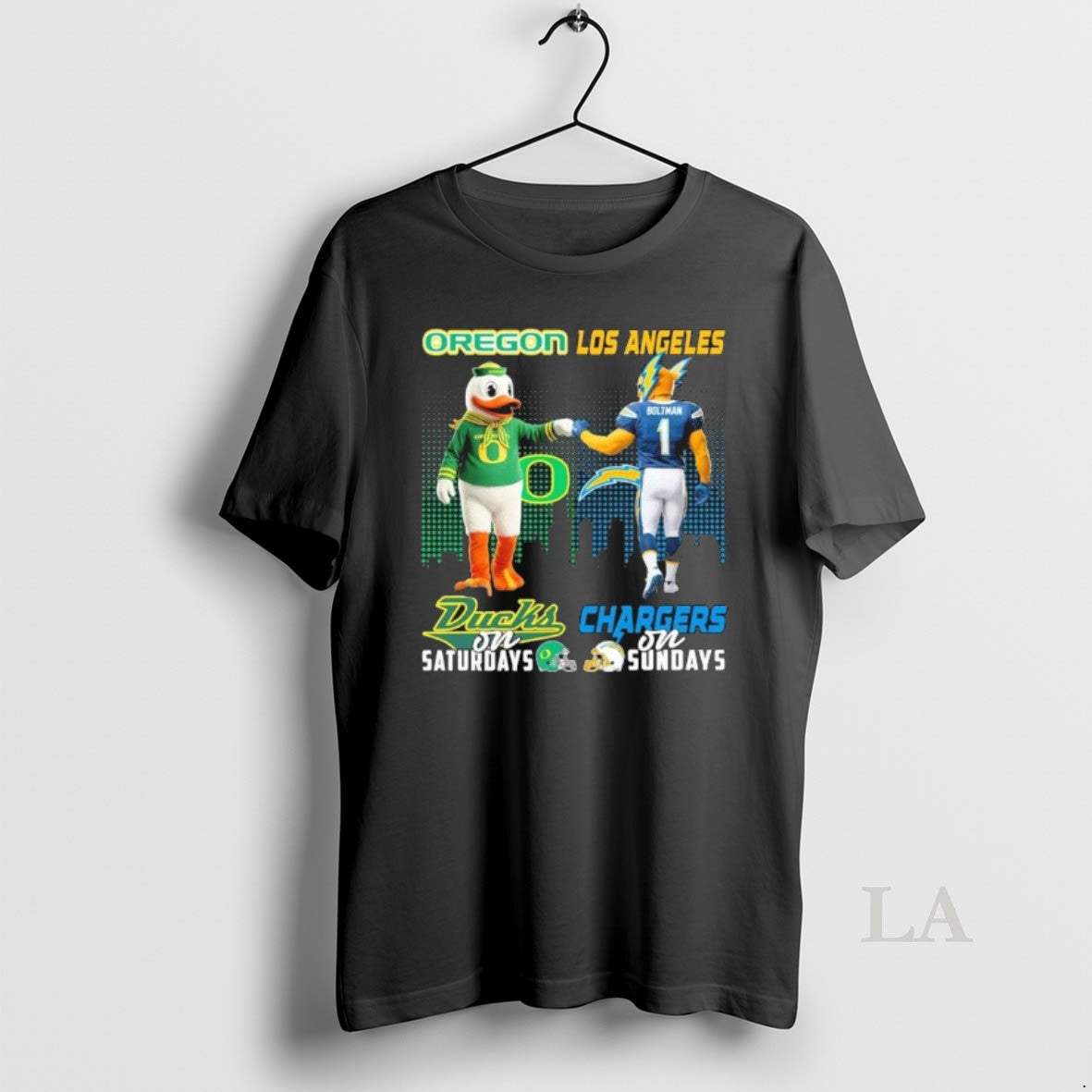 Original Ducks Vs Chargers Mascot On Saturdays And On Sundays T-Shirts, Hoodie, Sweatshirt | AU01DripNestTees.com