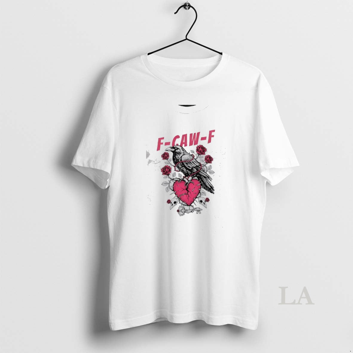 Original F Caw F Raven Crow Heart Rose T-Shirts, Hoodie, Sweatshirt | AU01DripNestTees.com