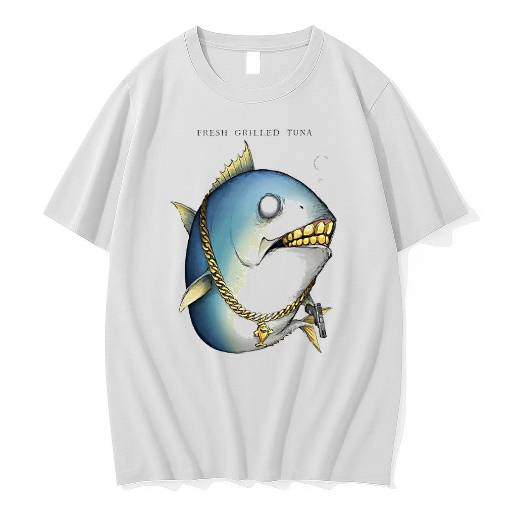 Original Fish Gun Fresh Grilled Tuna Gangster Tshirts Jpg