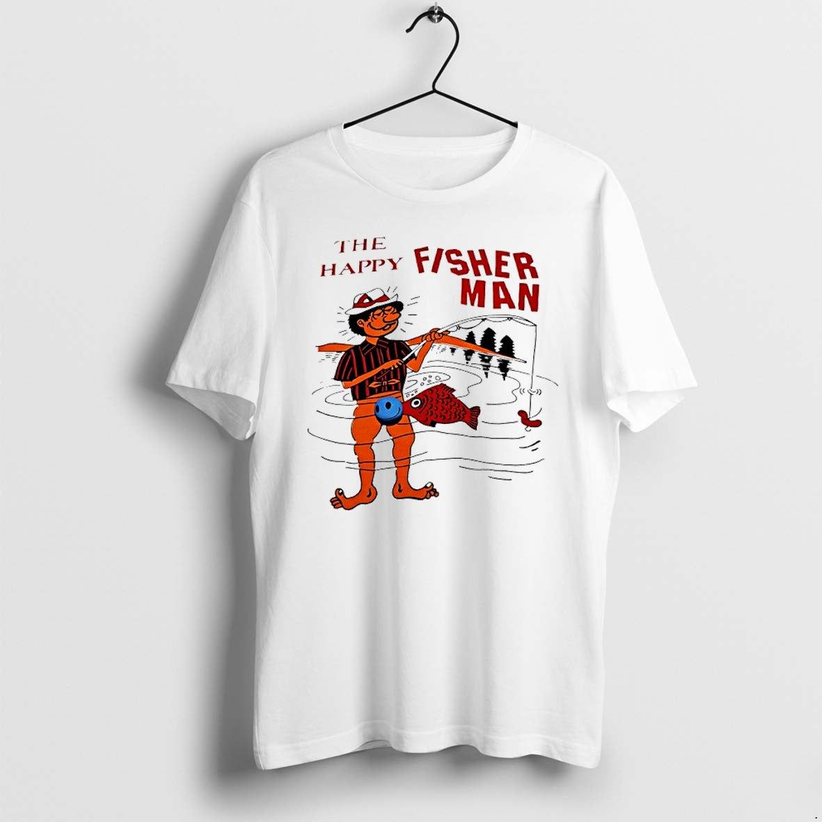 Original Fisher Man The Happy Graphic Tshirts Jpg