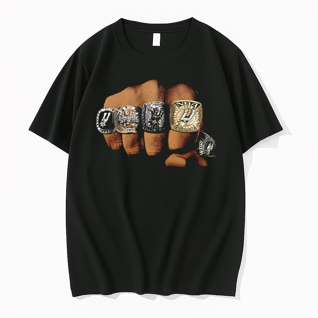 Original Five Rings San Antonio Spurs Basketball 2026 Signature Tshirts Jpg