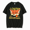 Original Fox Caution Energized Animal Tshirts Jpg