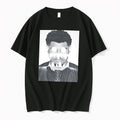 Original Frightening Eyes Monster Graphic Minimalist Black And White Cotton Black Tshirts