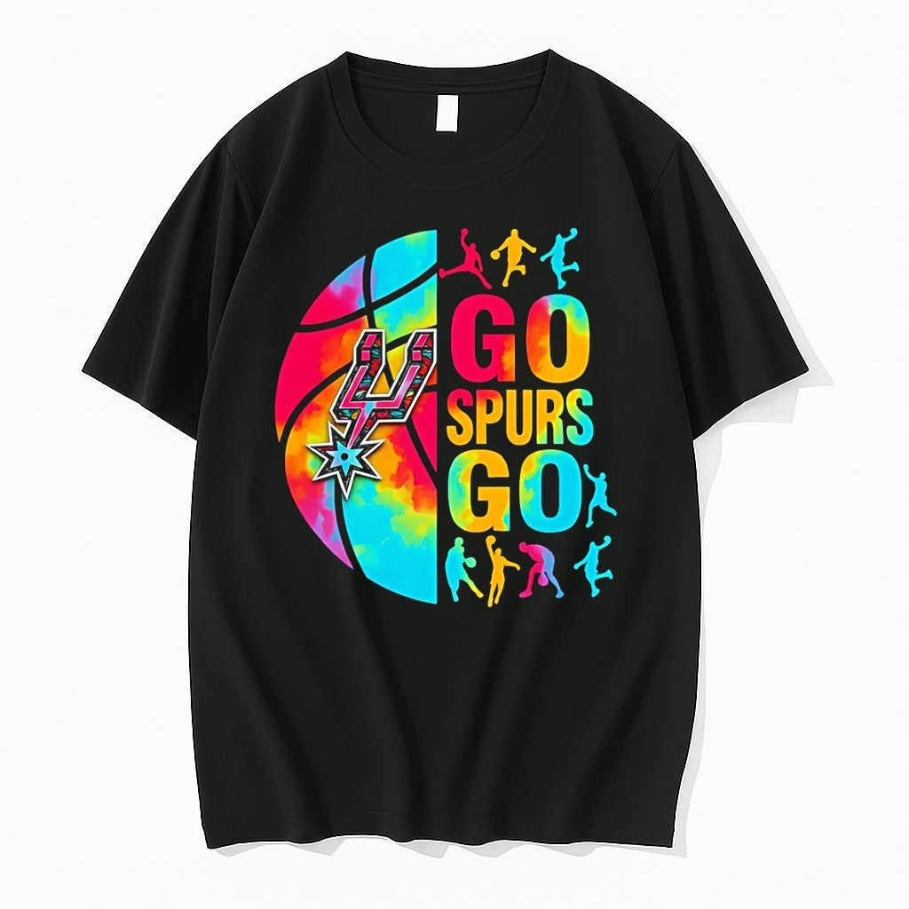 Original Go Spurs Go San Antonio Spurs Basketball Playoffs 2026 Nba Colorful Tshirts