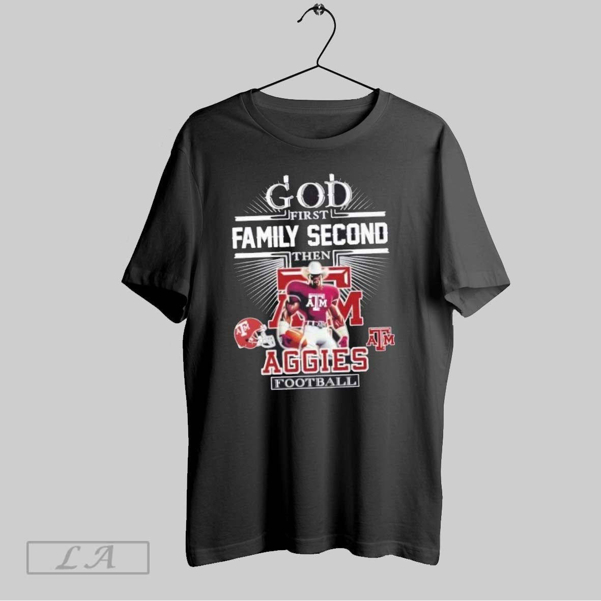 Original God First Family Second Then Texas Am Aggies Football Mascot Cross