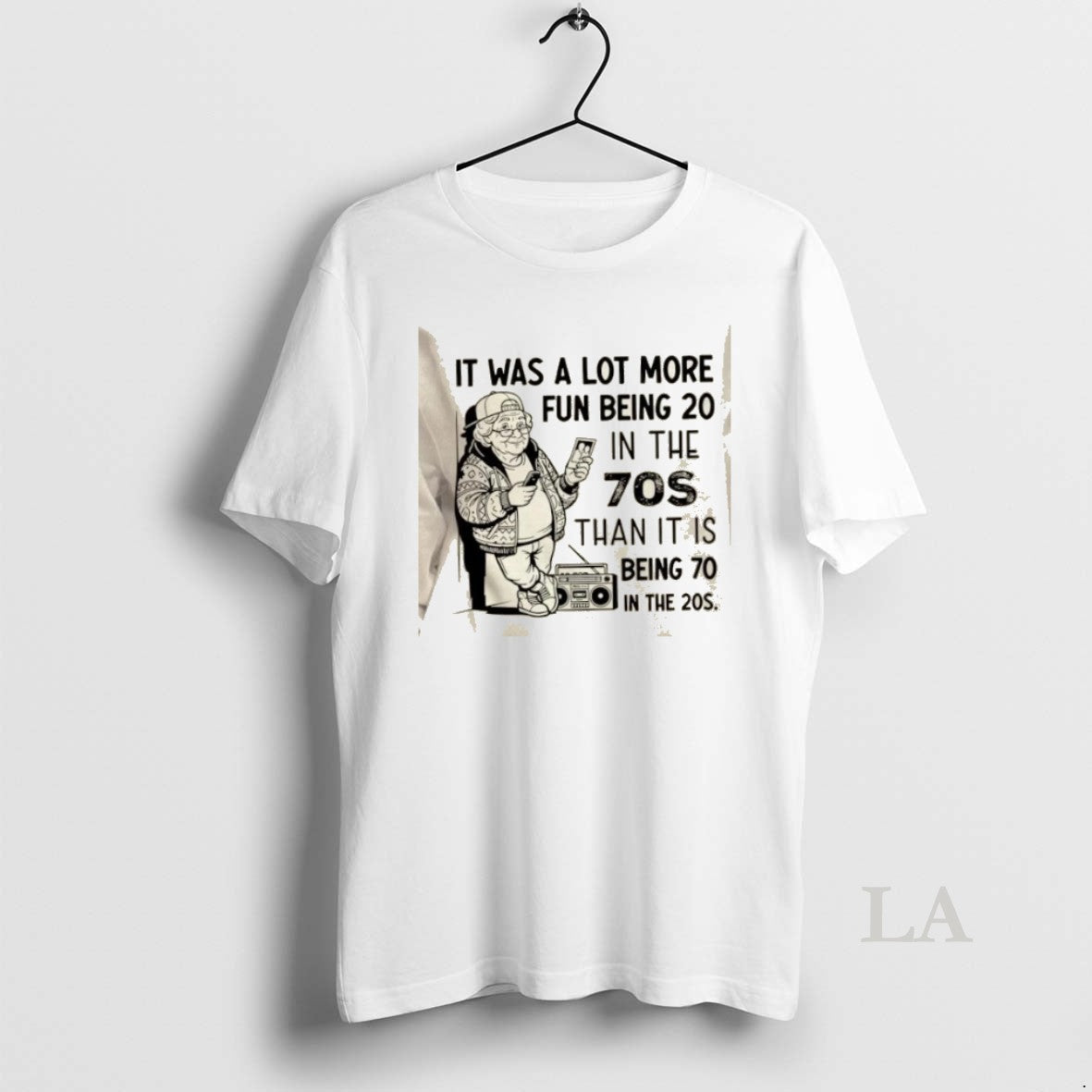 Original Grandma It Was A Lot More Fun Being 20 In The 70s Than It T-Shirts, Hoodie, Sweatshirt | AU01DripNestTees.com