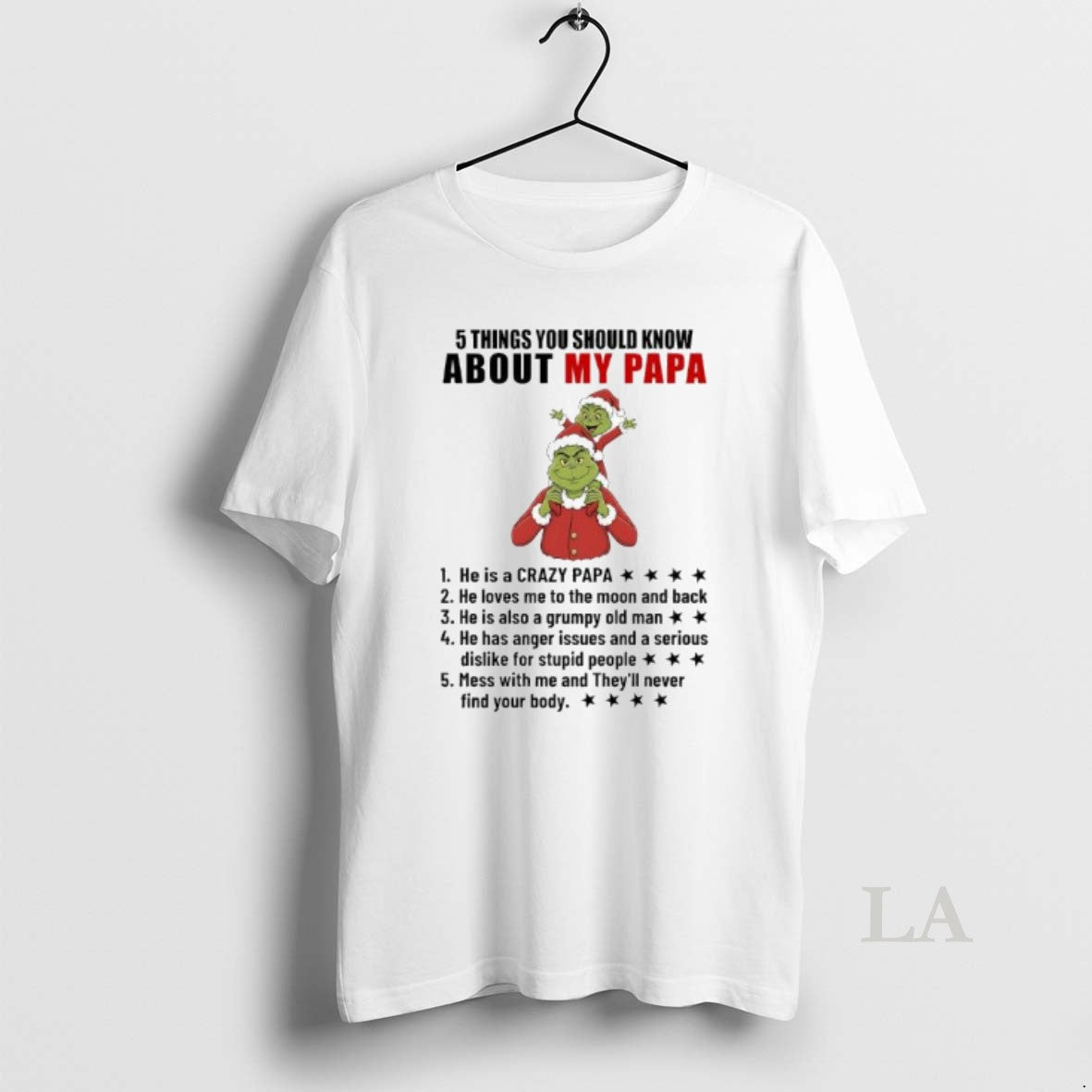 Original Grinch He Is A Crazy Papa He Loves Me To The Moon And Back T-Shirts, Hoodie, Sweatshirt | AU01DripNestTees.com