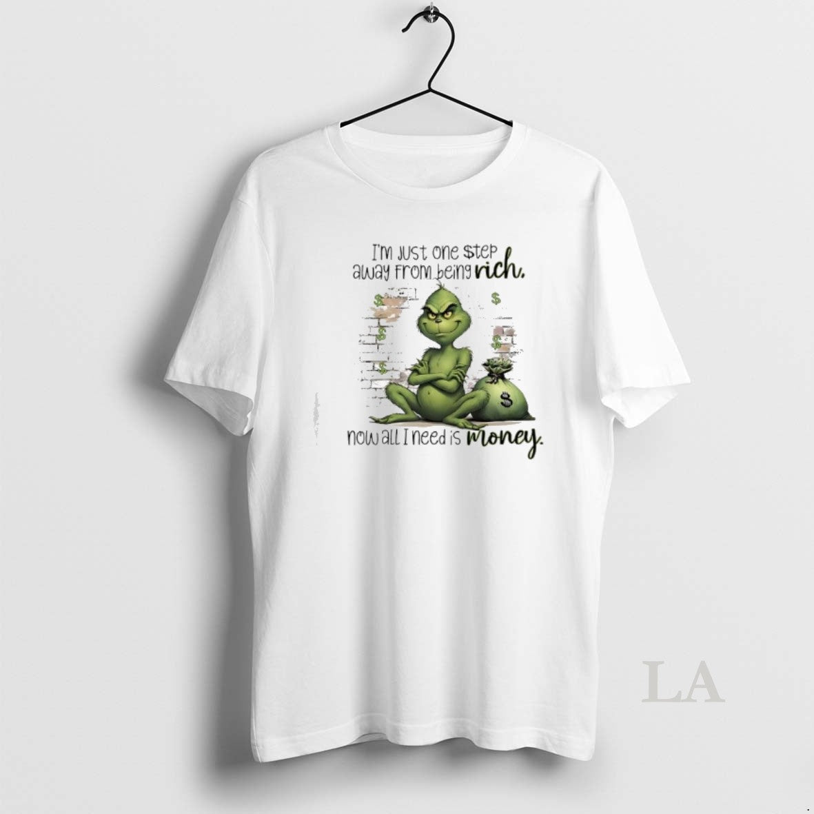 Original Grinch Just One Step Away From Being Rich Rich Now All I Need Is T-Shirts, Hoodie, Sweatshirt | AU01DripNestTees.com