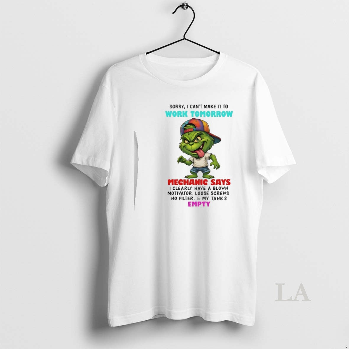 Original Grinch Sorry I Cant Make It To Work Tomorrow Mechanic Says T-Shirts, Hoodie, Sweatshirt | AU01DripNestTees.com