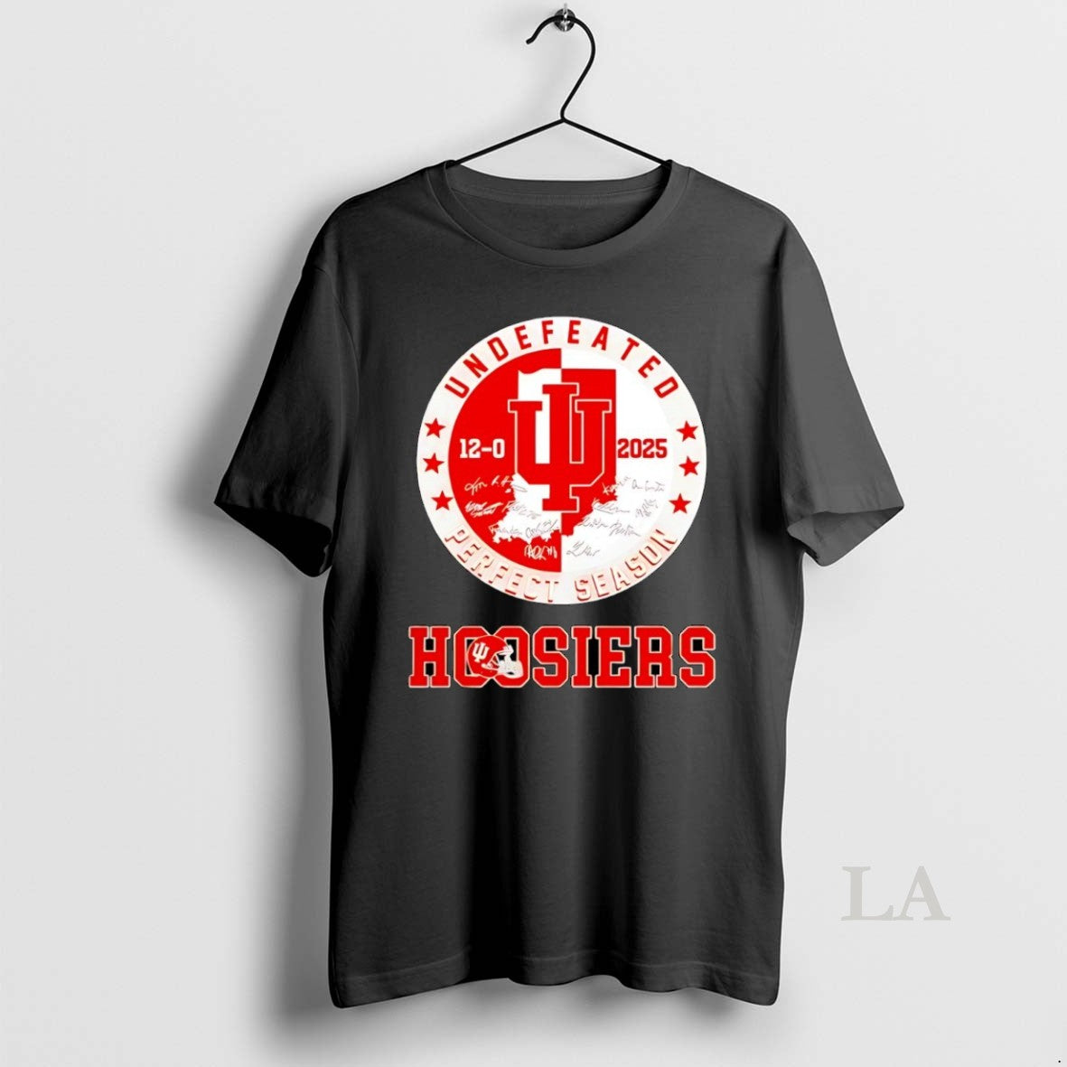 Original Hoosiers Undefeated 2025 Perfect Season Signature T-Shirts, Hoodie, Sweatshirt | AU01DripNestTees.com