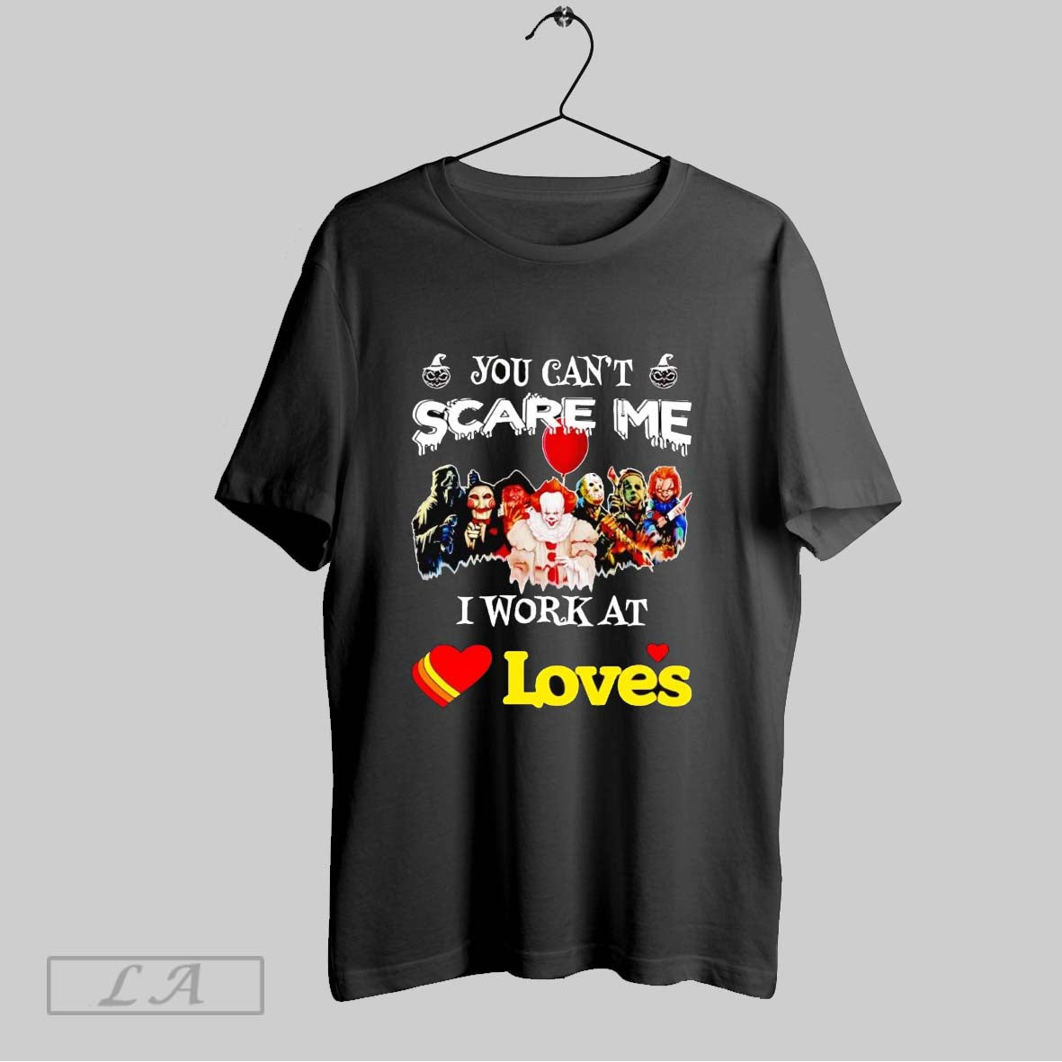 Original Horror Halloween You Cant Scare Me I Work At Loves