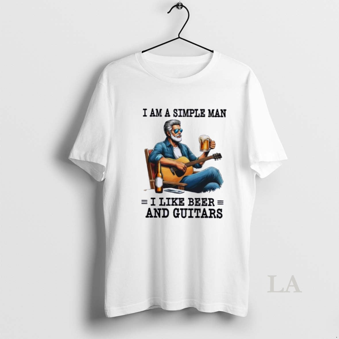 Original I Am A Simple Man I Like Beer And Guitars T-Shirts, Hoodie, Sweatshirt | AU01DripNestTees.com