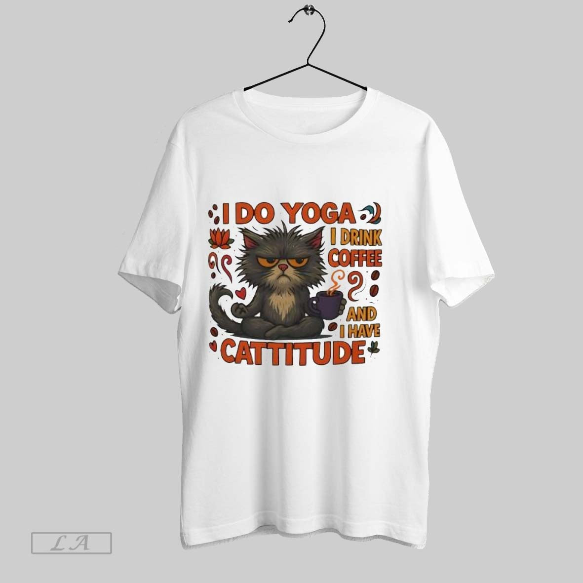 Original I Do Yoga I Drink Coffee And I Have Cattitude Grumpy Cat