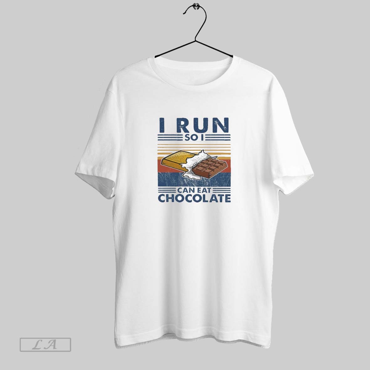 Original I Run So I Can Eat Chocolate Vintage