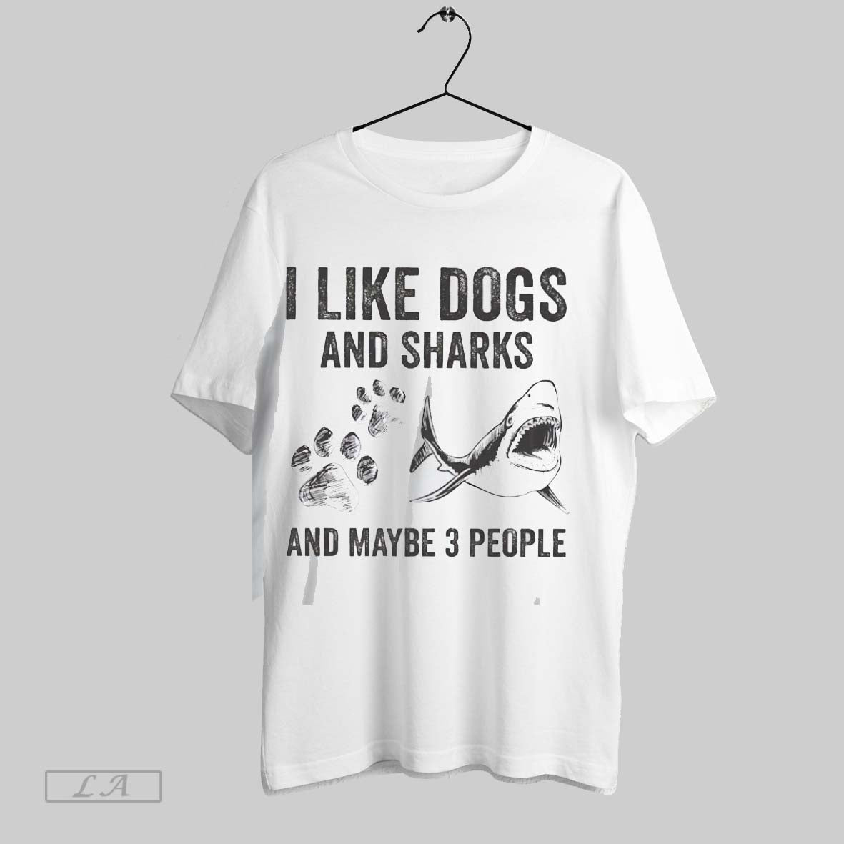 Original I Like Dogs And Sharks And Maybe 3 People Shirt