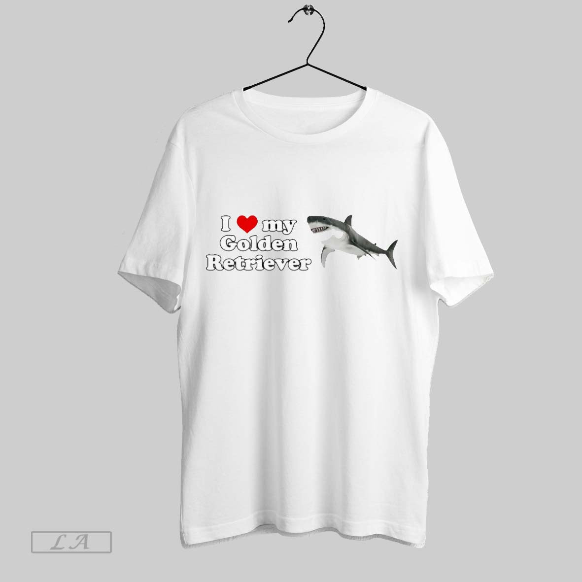 Original I Love My Golden Retriever Shark