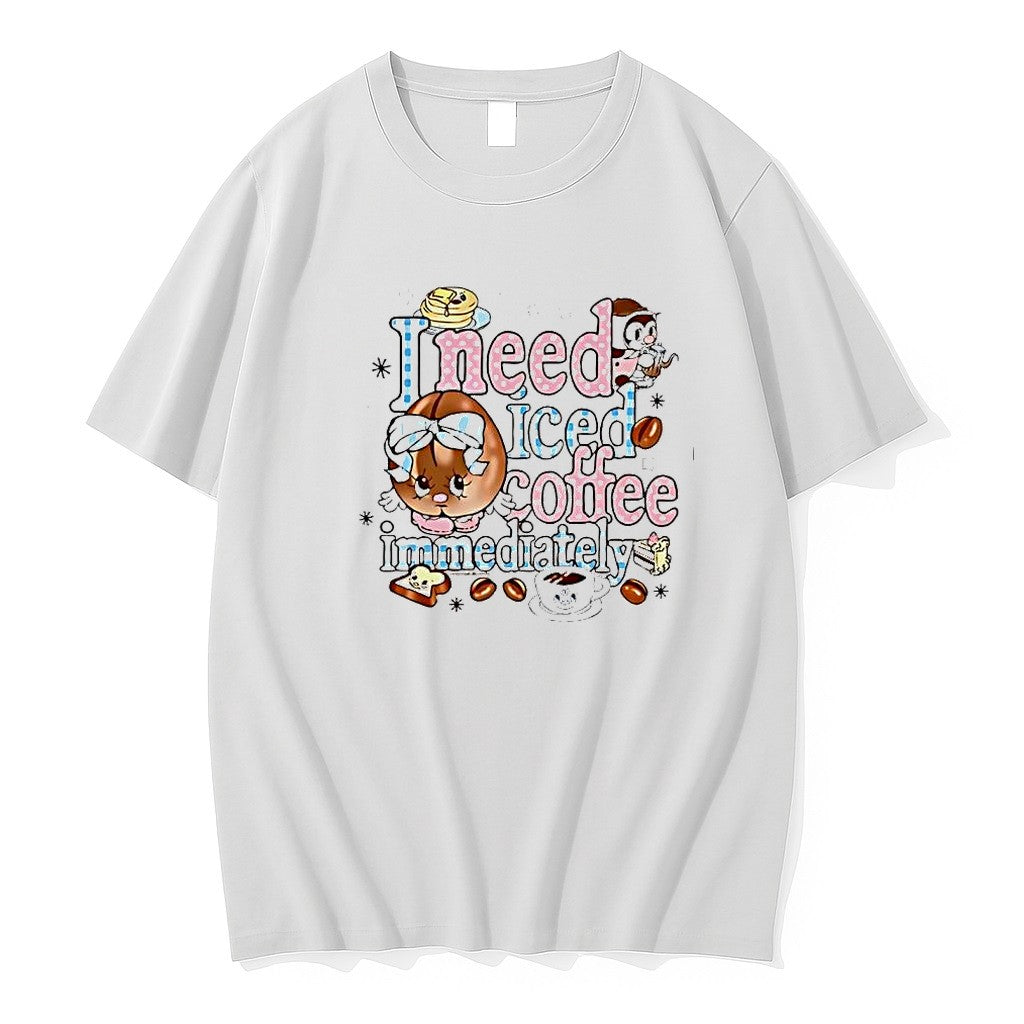 Original I Need Iced Coffee Immediately Coffee Pancakes Tshirts Jpg