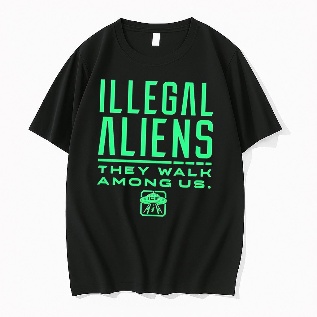 Original Illegal Aliens They Walk Among Us Ice Ufo Tee Tshirts Jpg