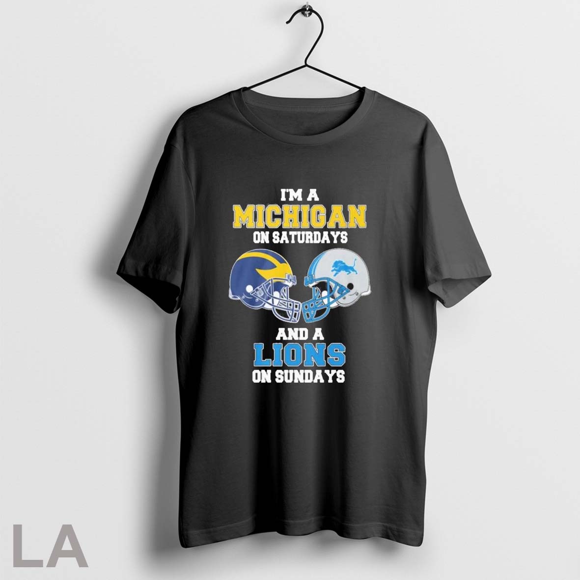 Original Im A Michigan Wolverines On Saturdays And A Detroit Lions On Sundays Helmet