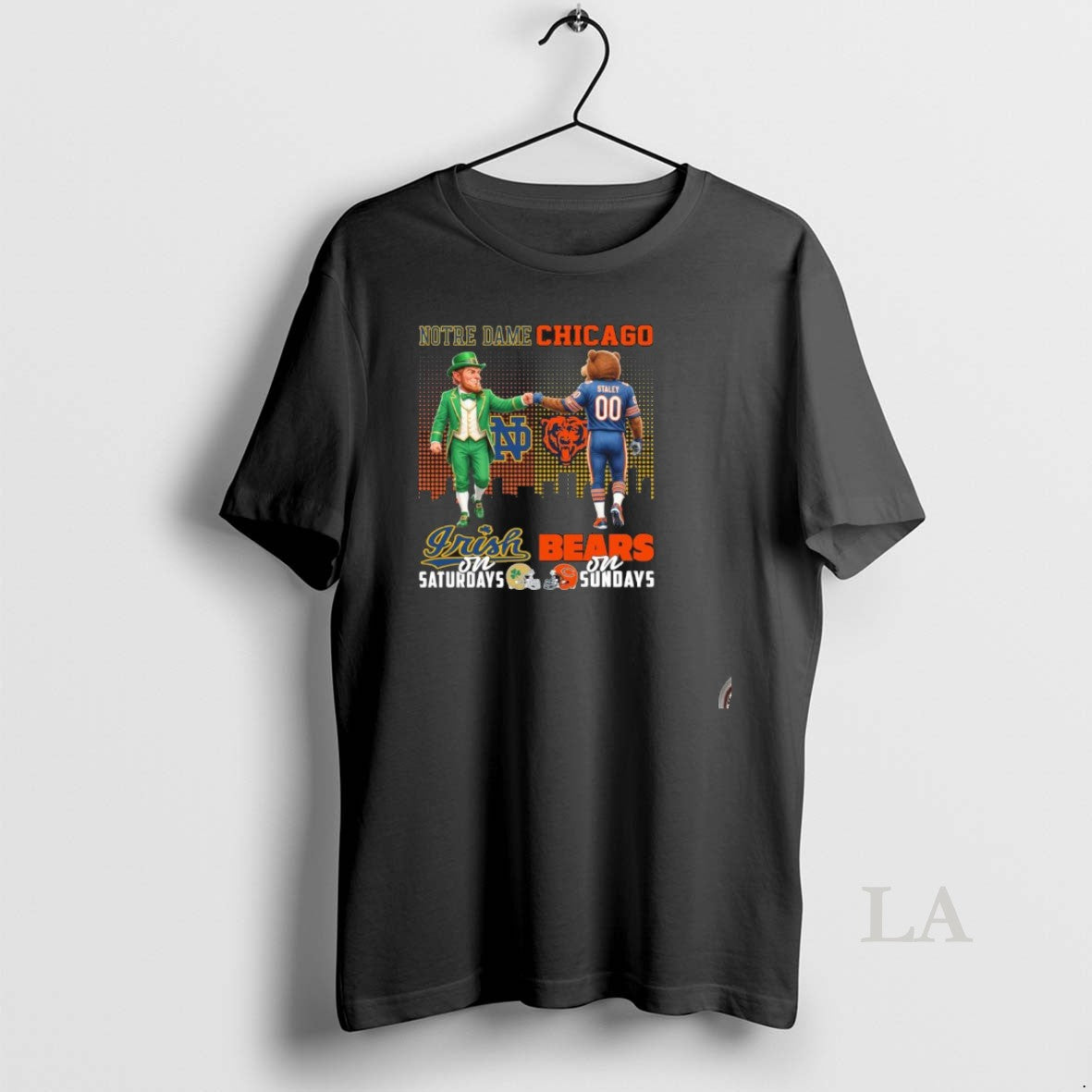 Original Irish Vs Bears Mascot On Saturdays And On Sundays T-Shirts, Hoodie, Sweatshirt | AU01DripNestTees.com