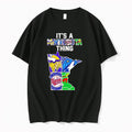 Original Its A Minnesota Thing Vikings Timberwolves Twins Wild State Map Logo Mashup Tshirts