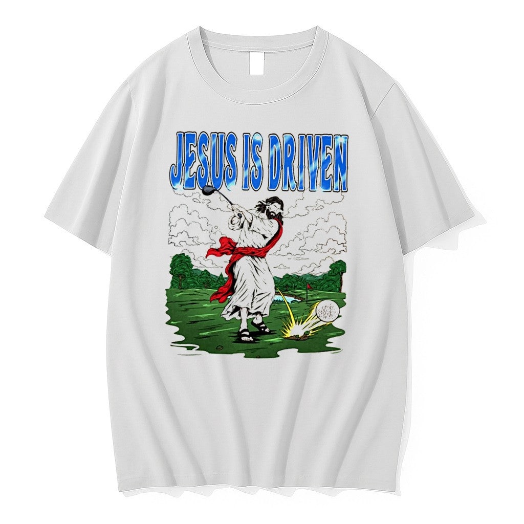 Original Jesus Golf Golfed Jesus Is Driven Tee Tshirts Jpg