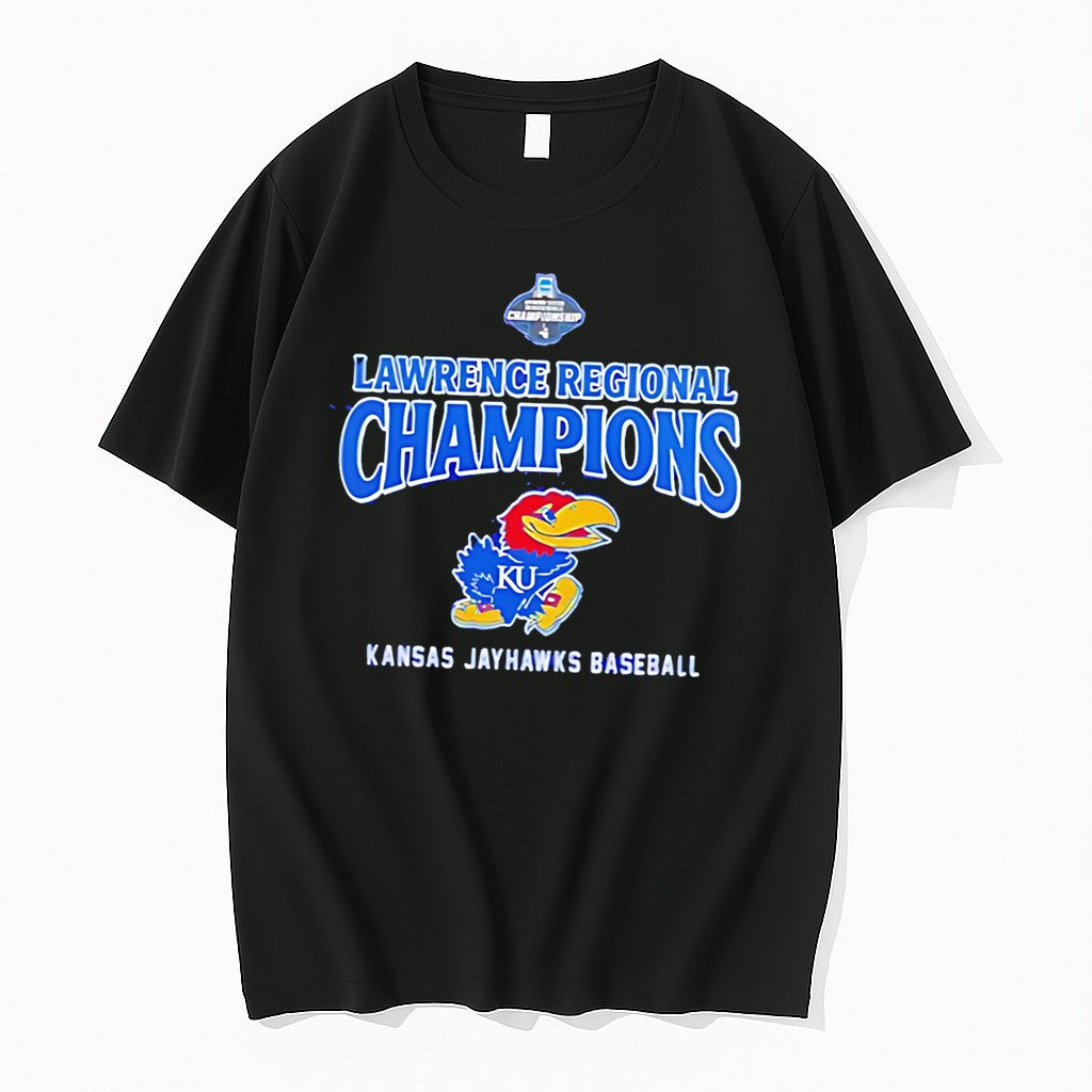 Original Kansas Baseball Lawrence Regional Champions 2026 Tee Tshirts Jpg