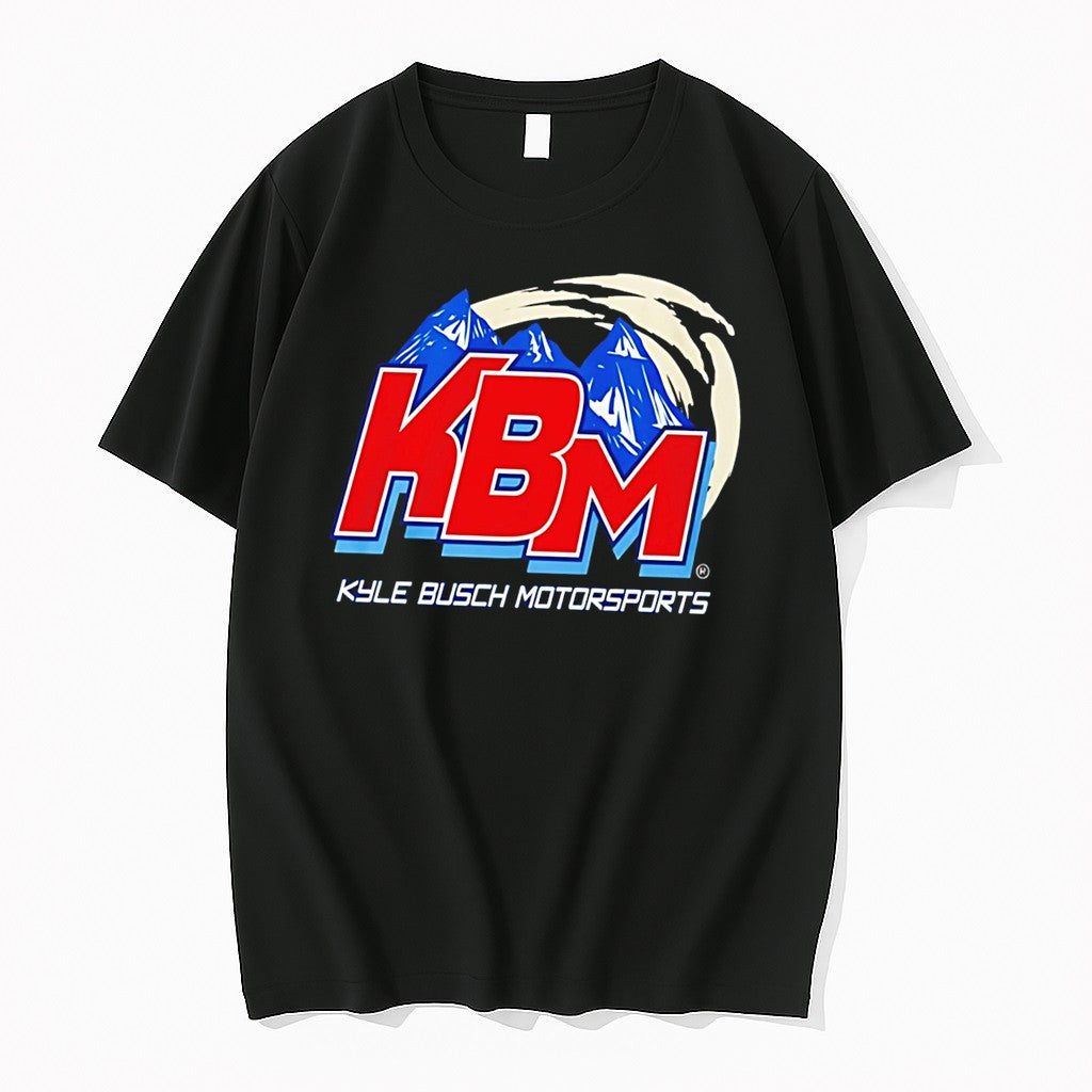 Original Kbm Kyle Busch Motorsports Mountain Logo Racing Tee Tshirts Jpg