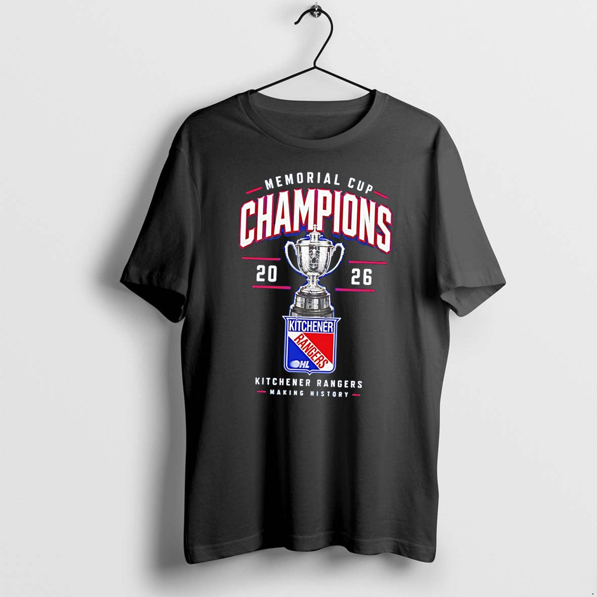 Original Kitchener Rangers Memorial Cup Champions 2025 26 Trophy Tee Tshirts