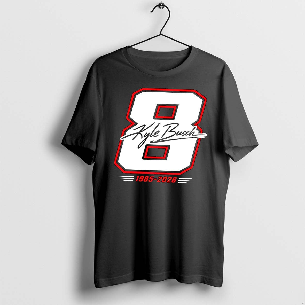 Original Kyle Busch Number 8 Nascar Career Tribute 1985 2026 Black Tshirts Jpg