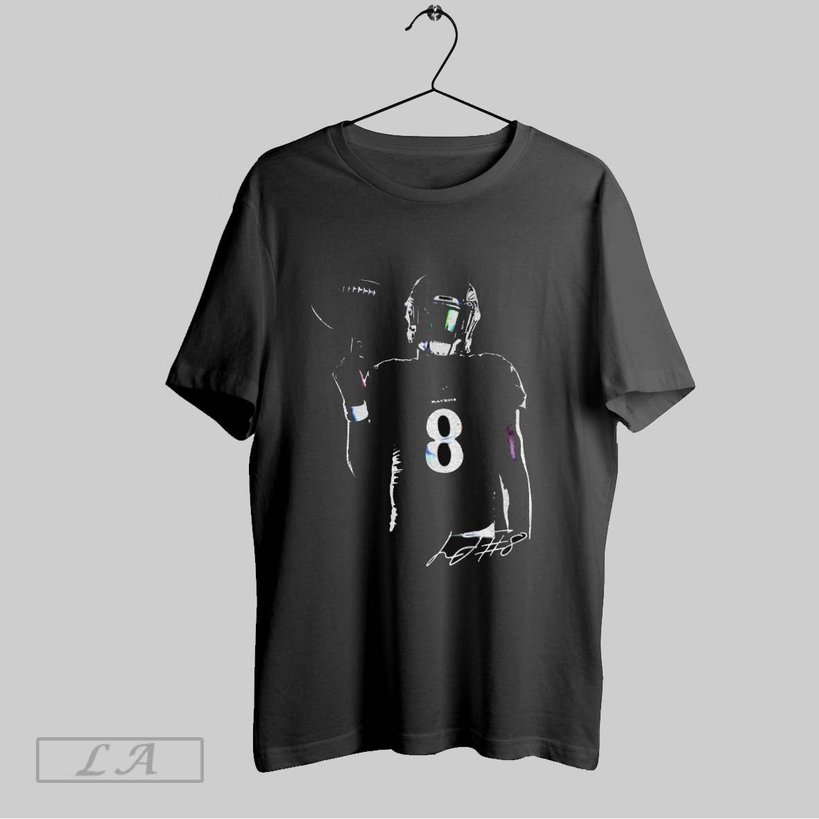 Original Lamar Jackson 8 Baltimore Football Vintage Graphic