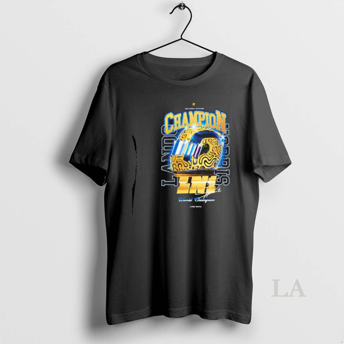 Original Lando 2025 World Champion Signature Helmet T-Shirts, Hoodie, Sweatshirt | AU01DripNestTees.com