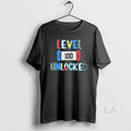 Original Level Unlocked 100 Days Of School T-Shirts, Hoodie, Sweatshirt | AU01DripNestTees.com