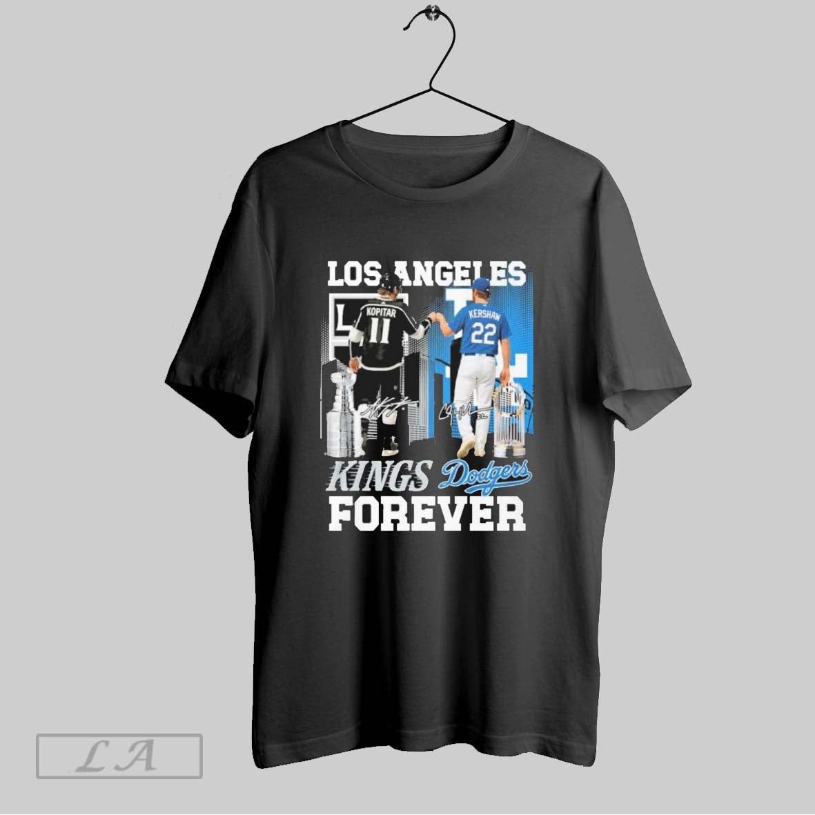 Original Los Angeles Forever Clayton Kershaw And Anze Kopitar Signatures