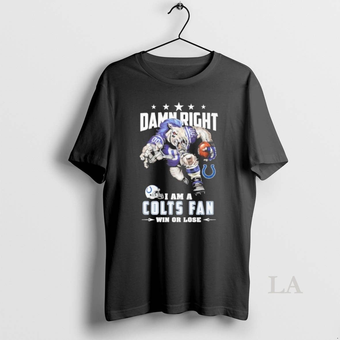 Original Mascot Damn Right I Am A Colts Fan Win Or Lose T-Shirts, Hoodie, Sweatshirt | AU01DripNestTees.com