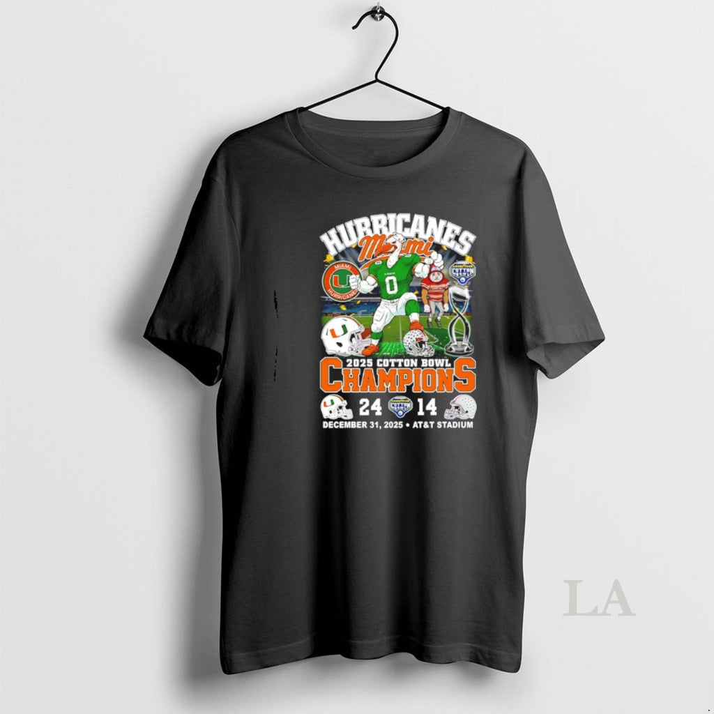Original Miami Beat Ohio State 24 14 Win 2025 Cotton Bowl Classic Mascot T-Shirts, Hoodie, Sweatshirt | AU01DripNestTees.com
