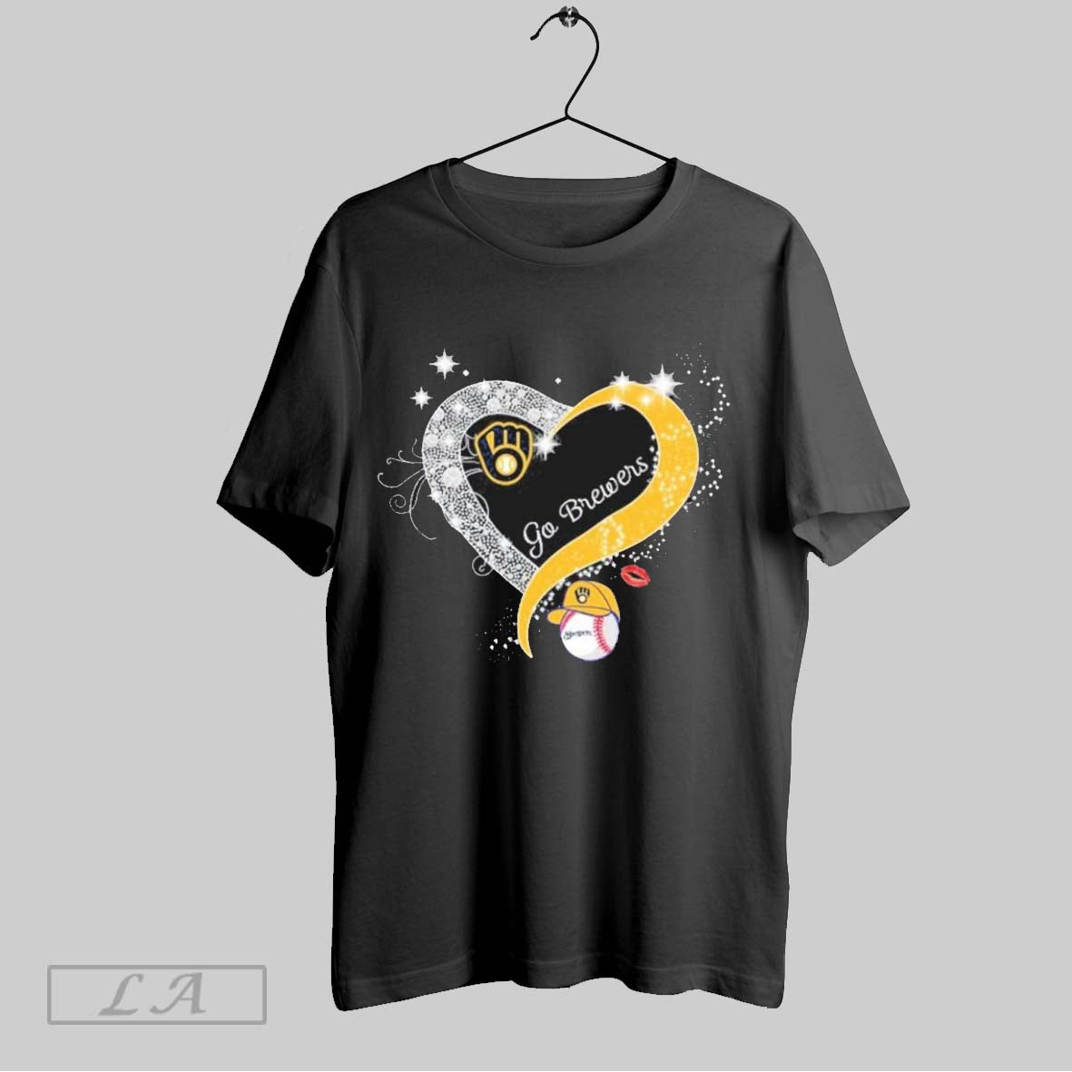 Original Milwaukee Brewers Go Brewers Heart Diamond Postseason