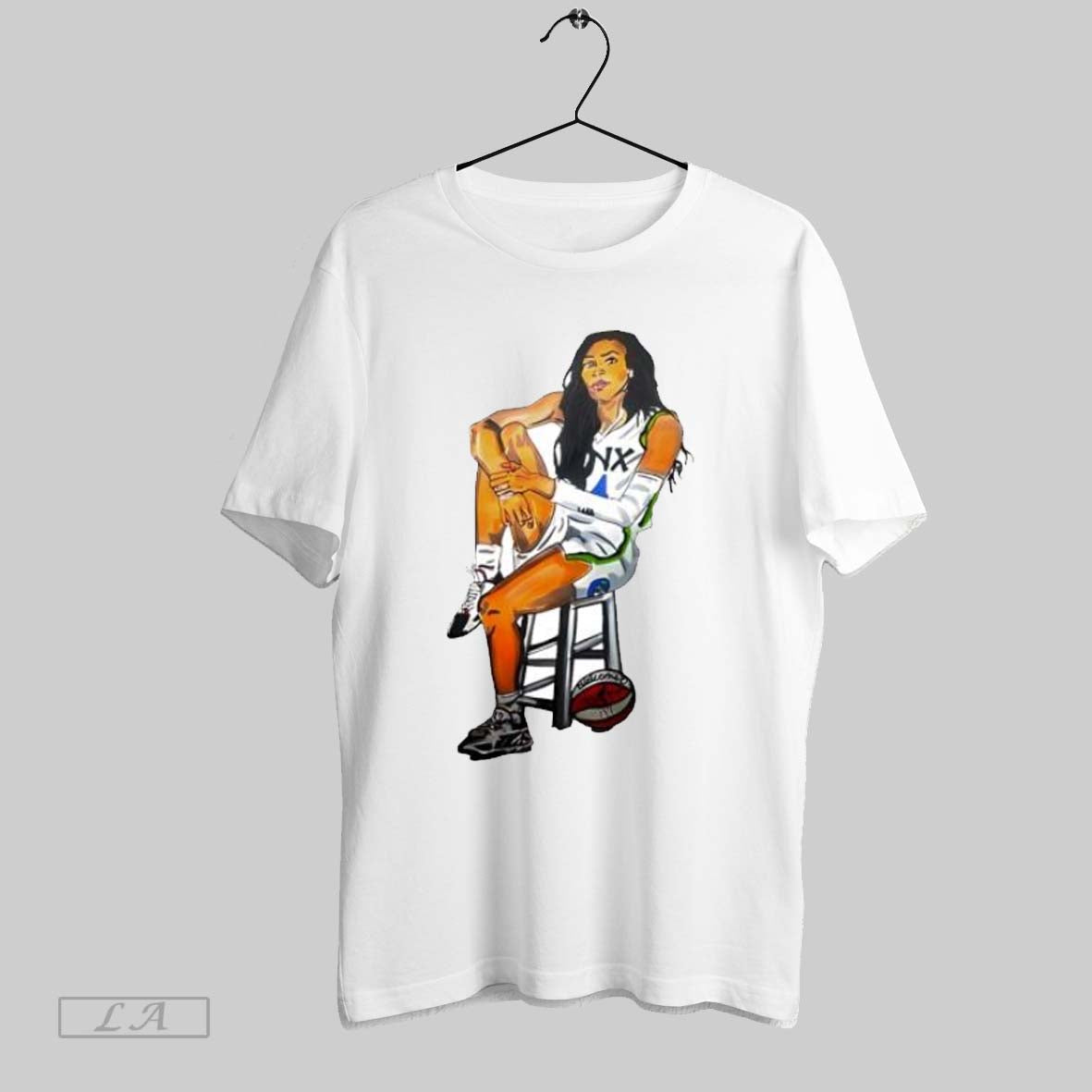 Original Minnesota Lynx Welcome Basketball Player On Stool Graphic