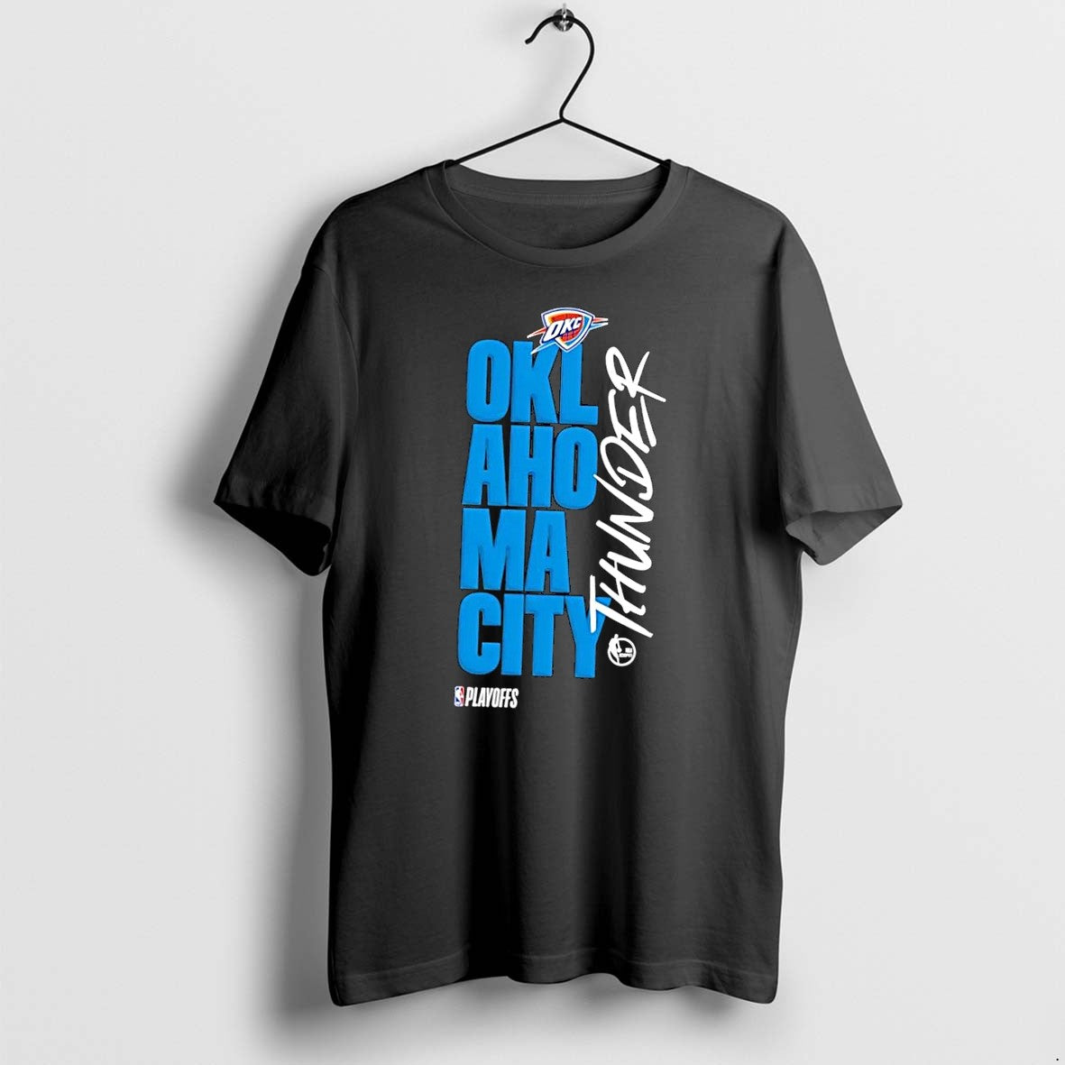 Original Nba Playoffs Oklahoma City Thunder Black Tshirts Jpg