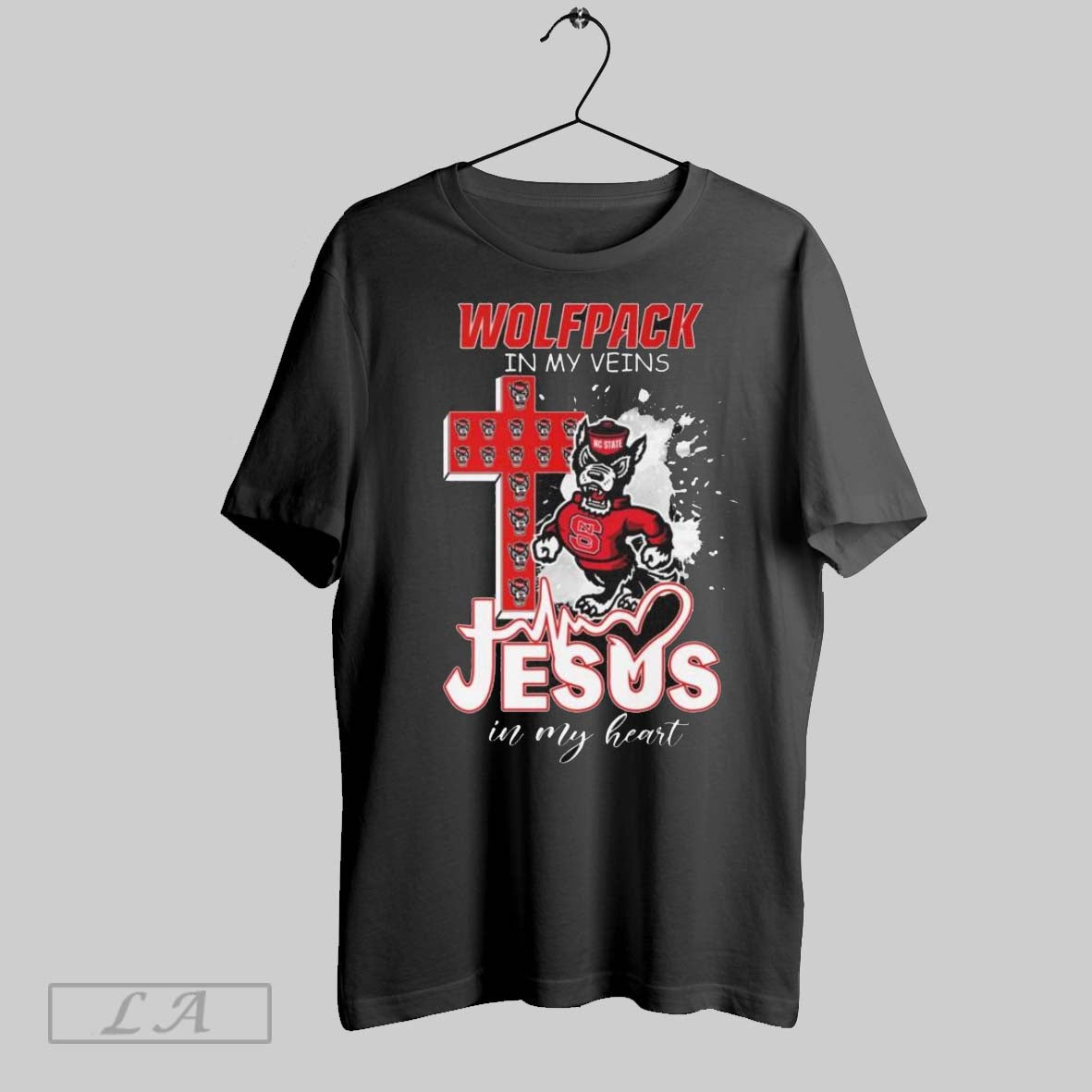 Original Nc State Wolfpack Mascot In My Veins Jesus In My Heart 2025
